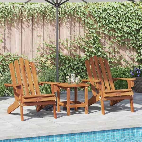 vidaXL Adirondack Garden Chairs 2 pcs. Solid Acacia Wood