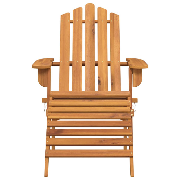 vidaXL Adirondack Garden Chairs with Ottomans 2 pcs Solid Acacia Wood