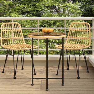 vidaXL Dining Table Ø55 cm Tempered Glass and Steel