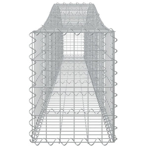 vidaXL Gabion Baskets with High Arch 25 pcs. 400x30x40/60 cm Galvanized Iron