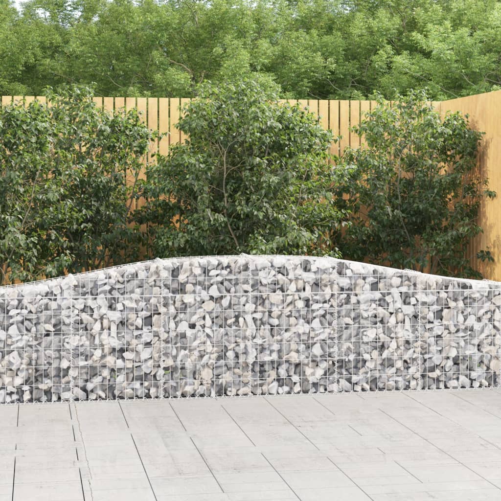 vidaXL Gabions with Arch Top 25 pcs. 400x30x60/80 cm Galvanized Iron