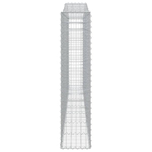 vidaXL Gabions with Arch 7 pcs. 400x30x140/160cm Galvanised Iron
