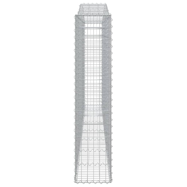 vidaXL Gabions with Arch 7 pcs. 400x30x140/160cm Galvanised Iron