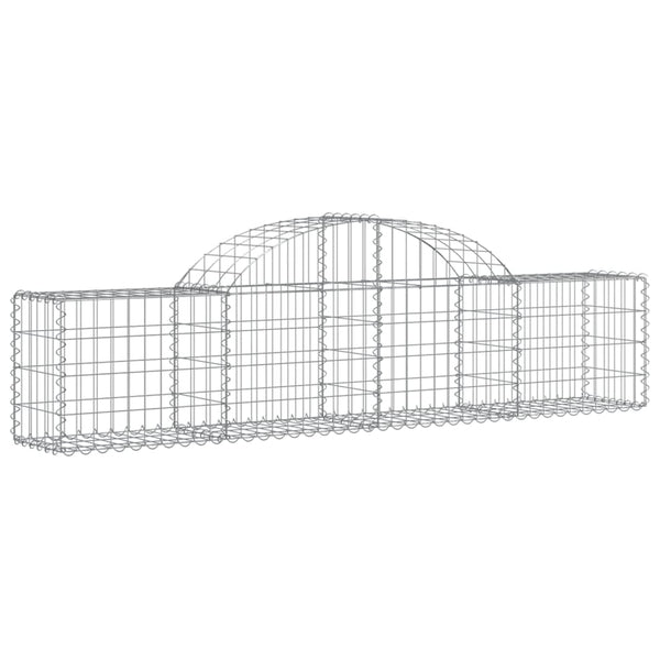 vidaXL Gabion Baskets with Arched Top 3 pcs. 200x30x40/60 cm Galvanized Iron