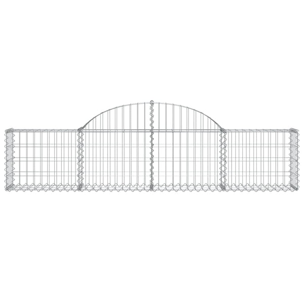 vidaXL Gabions with Arch 4 pcs 200x30x40/60 cm Galvanized Iron