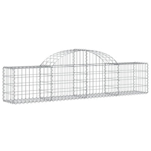 vidaXL Gabions with Arch Top 5 pcs. 200x30x40/60 cm Galvanized Iron