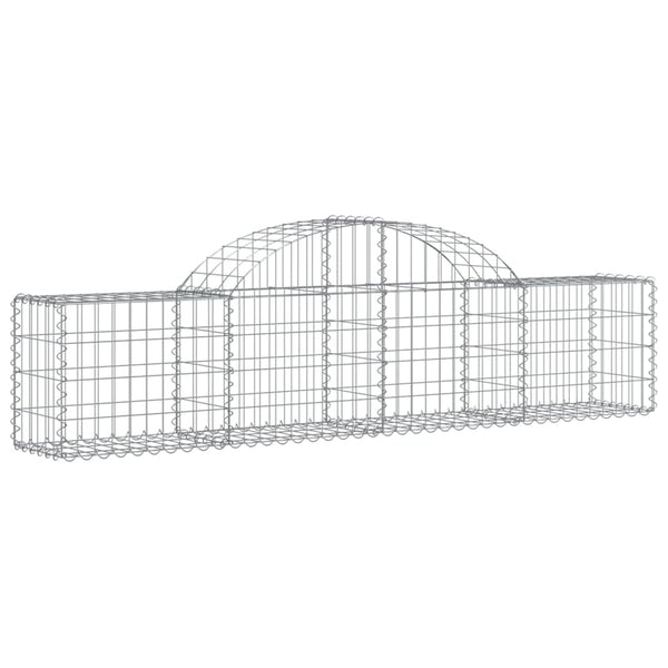 vidaXL Gabions with Arch Top 5 pcs. 200x30x40/60 cm Galvanized Iron