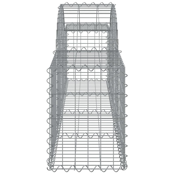 vidaXL Gabions with Arch 7 pcs 200x30x40/60 cm Galvanised Iron