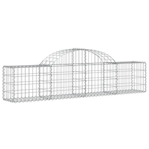 vidaXL Gabion Baskets with Arches 8 pcs. 200x30x40/60 cm Galvanized Iron