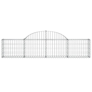 vidaXL Gabion Baskets with Arches 8 pcs. 200x30x40/60 cm Galvanized Iron