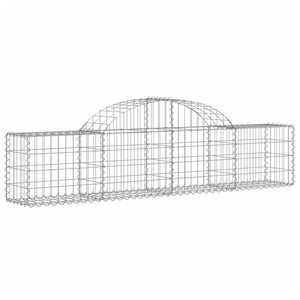 vidaXL Gabions with Arch 13 pcs 200x30x40/60 cm Galvanized Iron
