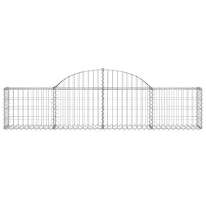 vidaXL Gabions with Arch 13 pcs 200x30x40/60 cm Galvanized Iron