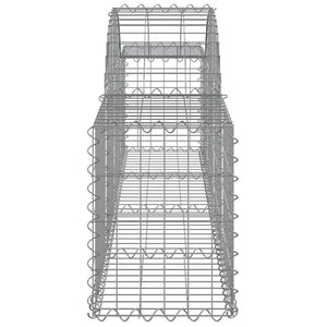 vidaXL Gabions with Arch 13 pcs 200x30x40/60 cm Galvanized Iron