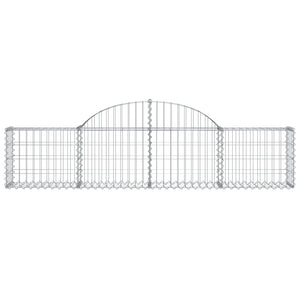 vidaXL Gabions with Raised Arch 20 pcs. 200x30x40/60 cm Galvanized Iron