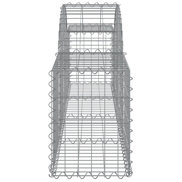 Gabionen mit Hochbogen 30 Stk. 200x30x40/60 cm Verzinktes Eisen