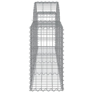 vidaXL Gabions with Arch 2 pcs. 200x30x60/80 cm Galvanized Iron