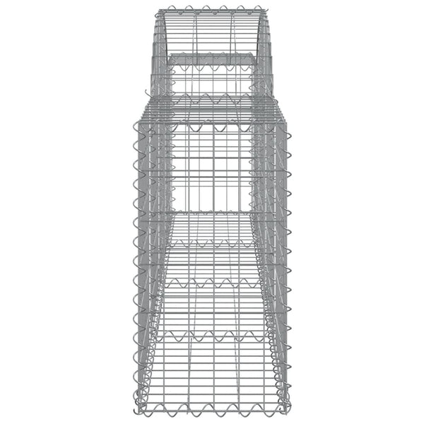 vidaXL Gabions with Arch 2 pcs. 200x30x60/80 cm Galvanized Iron