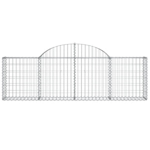 vidaXL Gabions with Arch 4 pcs 200x30x60/80 cm Galvanized Iron