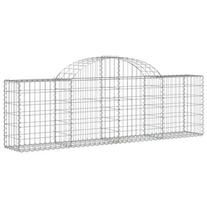 vidaXL Gabion Baskets with High Arch 5 pcs. 200x30x60/80 cm Galvanised Iron