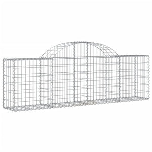vidaXL Gabions with Arch 11 pcs. 200x30x60/80 cm Galvanized Iron