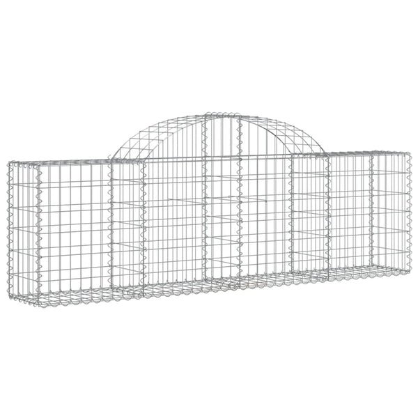 vidaXL Gabion Baskets with High Arch 14 pcs 200x30x60/80 cm Galvanized Iron