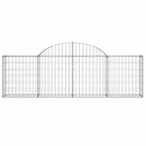 vidaXL Gabion Baskets with High Arch 15 pcs. 200x30x60/80 cm Galvanized Iron