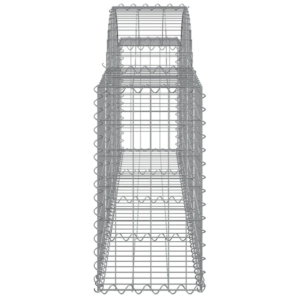 vidaXL Gabion Baskets with High Arch 15 pcs. 200x30x60/80 cm Galvanized Iron