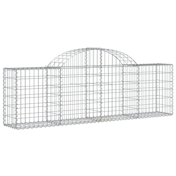vidaXL Gabion Baskets with Arched Top 20 pcs. 200x30x60/80 cm Galvanized Iron