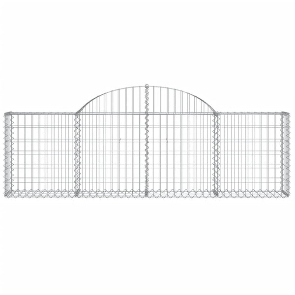 vidaXL Gabion Baskets with Arched Top 20 pcs. 200x30x60/80 cm Galvanized Iron