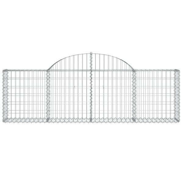 vidaXL Gabions with Arch 25 pcs. 200x30x60/80 cm Galvanized Iron