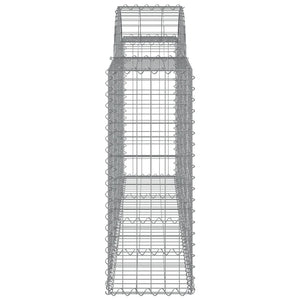 vidaXL Gabion Baskets with High Arch 3 pcs. 200x30x80/100 cm Galvanized Iron