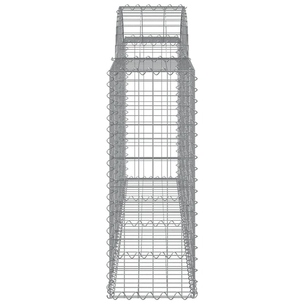 vidaXL Gabion Baskets with High Arch 3 pcs. 200x30x80/100 cm Galvanized Iron