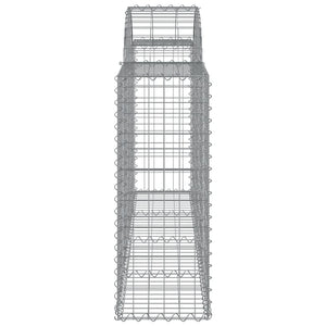 vidaXL Gabion Baskets with Arched Top 10 pcs. 200x30x80/100cm Galvanized Iron