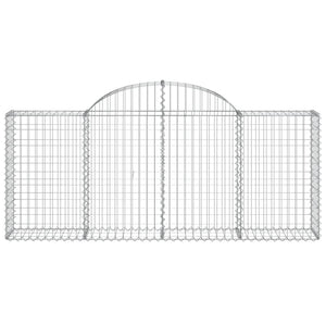 vidaXL Gabions with Arch 13 pcs. 200x30x80/100cm Galvanized Iron