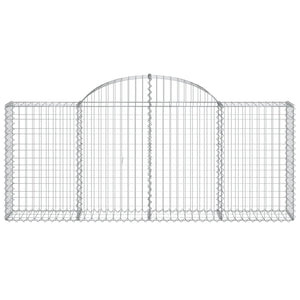 vidaXL Gabions with Arch Top 15 pcs. 200x30x80/100cm Galvanized Iron
