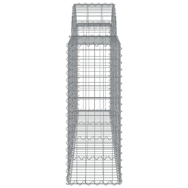 vidaXL Gabions with Arch Top 15 pcs. 200x30x80/100cm Galvanized Iron