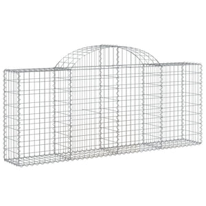 vidaXL Gabions with Arch 50 pcs. 200x30x80/100cm Galvanized Iron