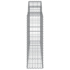 vidaXL Gabions with Arch 4 pcs. 200x30x100/120cm Galvanized Iron