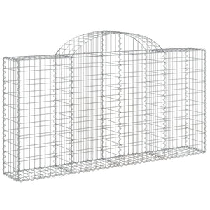 vidaXL Gabions with Arch 6 pcs. 200x30x100/120cm Galvanized Iron