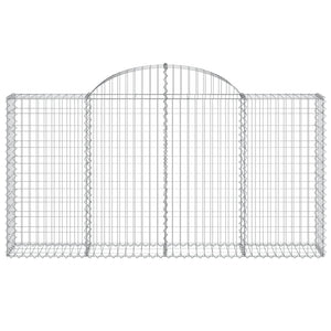 vidaXL Gabions with Arch 6 pcs. 200x30x100/120cm Galvanized Iron