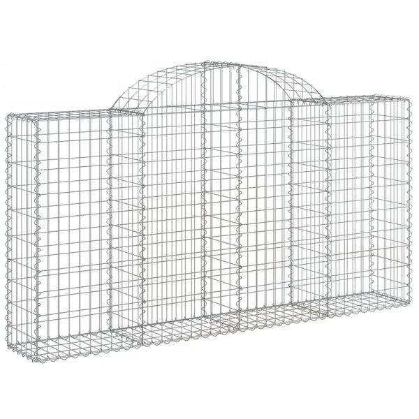 vidaXL Gabions with Arch 7 pcs. 200x30x100/120cm Galvanized Iron