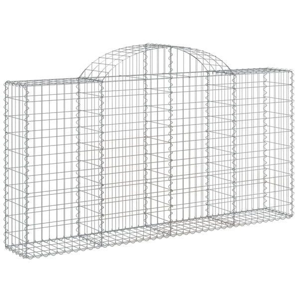 vidaXL Gabions with Arch Top 10 pcs. 200x30x100/120cm Galvanized Iron