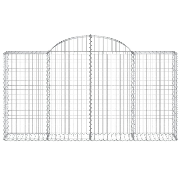 vidaXL Gabions with Arch Top 10 pcs. 200x30x100/120cm Galvanized Iron