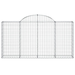 vidaXL Gabions with High Arch 14pcs. 200x30x100/120cm Galvanized Iron