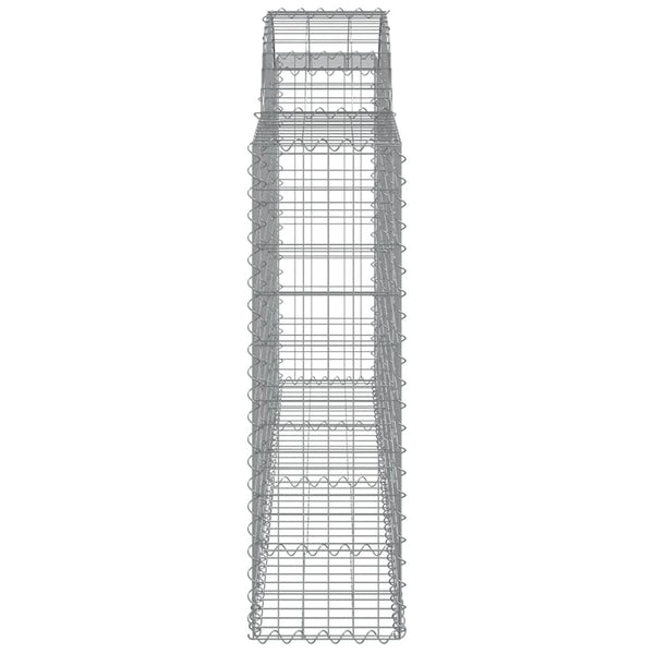 vidaXL Gabions with High Arch 14pcs. 200x30x100/120cm Galvanized Iron