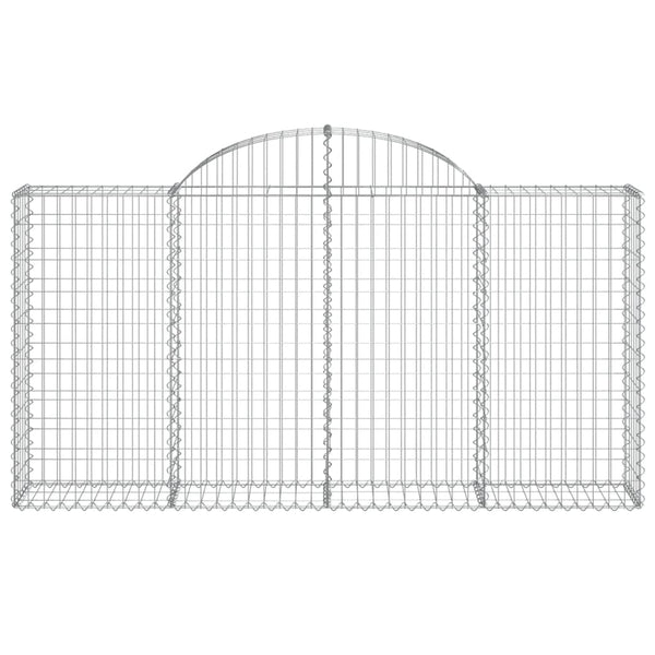 vidaXL Gabions with High Arch 15 pcs. 200x30x100/120cm Galvanized Iron
