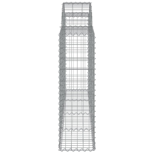 vidaXL Gabion Baskets with Arched Top 20 pcs. 200x30x100/120 cm Galvanized Iron