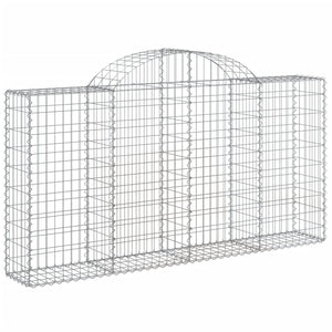 vidaXL Gabions with Arch 25 pcs. 200x30x100/120cm Galvanized Iron