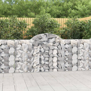 vidaXL Gabions with Arch 25 pcs. 200x30x100/120cm Galvanized Iron
