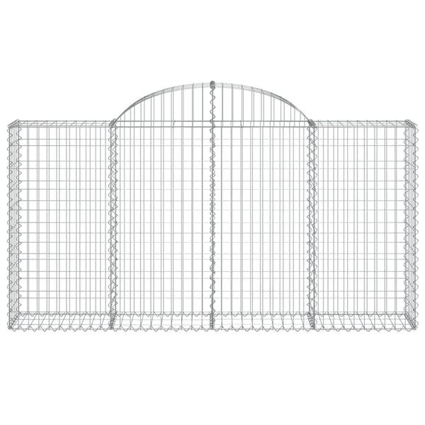 vidaXL Gabions with Arch Top 30 pcs. 200x30x100/120cm Galvanized Iron